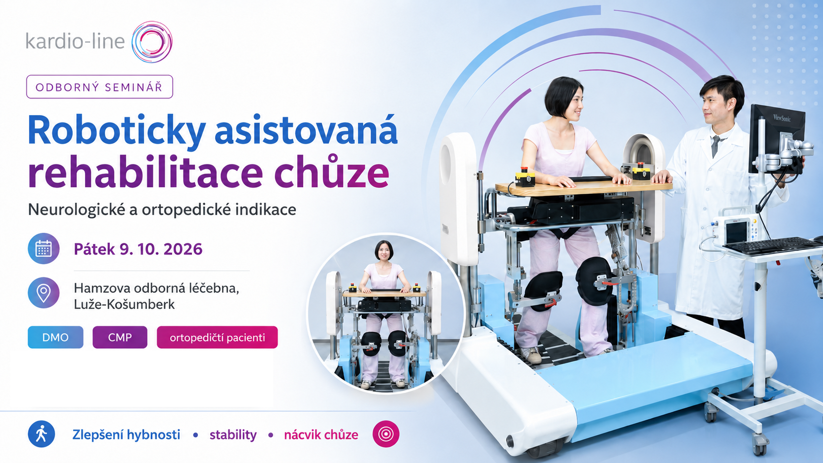Roboticky asistovaná rehabilitace chůze